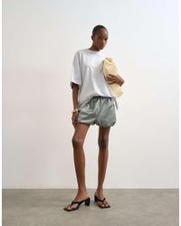 TOPSHOP - Satin Bubble Shorts - Lyst