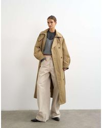 TOPSHOP - Oversized Funnel Neck Trench - Lyst