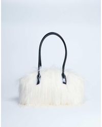 TOPSHOP - Shaggy Faux Fur Shoulder Bag - Lyst
