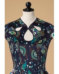 Banned Retro 50s Proud Peacock Swing Dress - Blauw