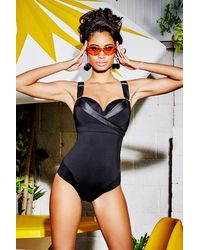 Marlies Dekkers 50s Cache Coeur Plunge Balcony Bathingsuit - Zwart