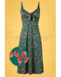 King Louie 50s Gisele Touche Dress - Groen