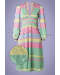 Traffic People 70s Mama Mia Glitter Dress - Groen