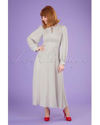 Closet 60s Vivi Polkadot Maxi Dress - Wit