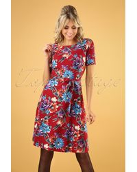 King Louie 60s Betty Bluebell Swing Dress - Rood