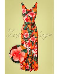 King Louie 60s Anna El Segundo Maxi Dress - Rood