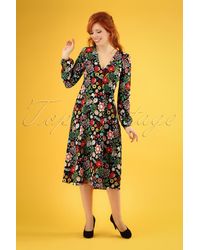 Traffic People 70s Mama Mia Maudes Meadow Swing Dress - Meerkleurig