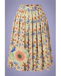 Banned Retro 50s Flower Power Swing Skirt - Meerkleurig