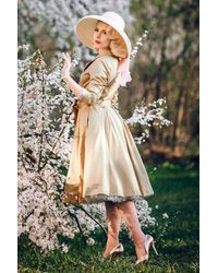Collectif Clothing 40s Korrina Swing Trench Coat - Naturel