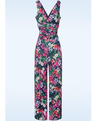 vintage chic for topvintage - Tropical Jumpsuit - Lyst