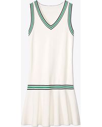 Tory Sport Performance Knit Tennis Dress - White