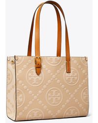 Tory Burch - Small T Monogram Contrast Embossed Tote - Lyst