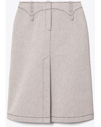 Tory Burch - Cotton Canvas Skirt - Lyst