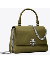 Tory Burch - Mini Charlie Quilted Top-Handle Crossbody - Lyst