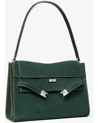 Tory Burch - Large Lee Radziwill Suede Shoulder Bag, One Size - Lyst