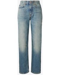 Tory Burch - Straight Wide-Leg Jean - Lyst