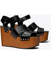 Tory Burch - Studded Platform Wedge - Lyst
