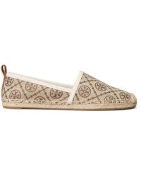 tory burch monogram espadrille slide