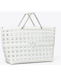 Tory Burch - Ella Croc-Embossed Market Tote, One Size - Lyst