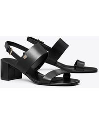 Tory Burch - Double T Heeled Sandal - Lyst