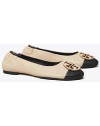Tory Burch - Black And New Cream Claire Pointed Ballerina - Lyst