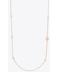 Tory Burch - Moondance Long Pearl Necklace, One Size - Lyst