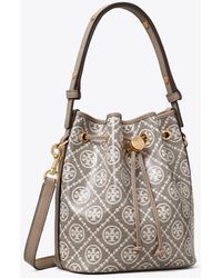 Tory Burch - T Monogram Coated Jacquard Bucket Bag, One Size - Lyst