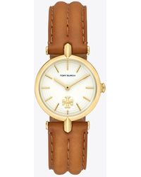 Tory Burch - The Kira Leather Strap Watch - Lyst