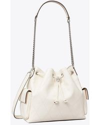 Tory Burch - Charlie Quilted Drawstring Shoulder Bag - Lyst