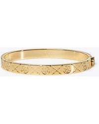 Tory Burch - Icon T Monogram Hinge Bracelet - Lyst