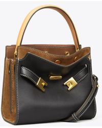 Tory Burch - Lee Radziwill Petite Leather Double Bag - Lyst