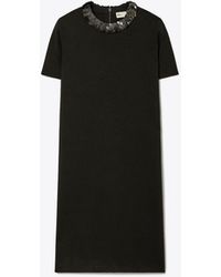 Tory Burch - Sequin-Collared Wool Sweater Dress - Lyst
