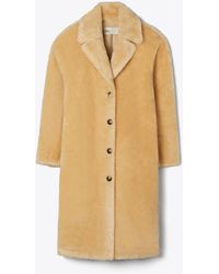 Tory Burch - Faux Shearling Coat - Lyst