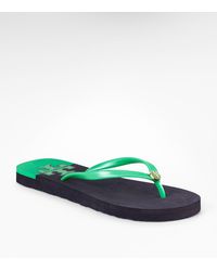 Tory Burch Stacked Logo Flip Flop - Green