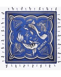 Tory Burch - Fish Silk Square Scarf - Lyst