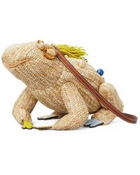 Tory Burch Raffia Tory The Toad Bag - Natural