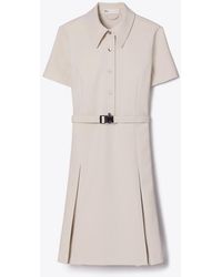 Tory Burch - Short-Sleeve Pleated Golf Dress - Lyst