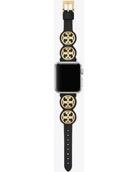 Tory Burch Miller Band For Apple Watch®, Black Leather, 42 Mm - 44 Mm