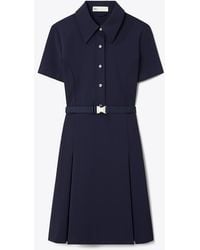 Tory Burch - Short-Sleeve Pleated Golf Dress - Lyst