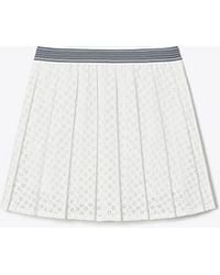 Tory Sport - Pleated Laser-Cut Tennis Skirt - Lyst