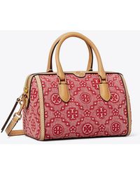 Tory Burch - T Monogram Denim Petite Barrel Bag, One Size - Lyst
