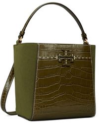 mcgraw embossed small bucket bag