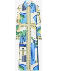 Tory Burch - Printed Silk Shirtdress - Lyst