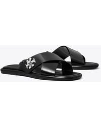 Tory Burch - Turnlock Cross-Band Slide - Lyst