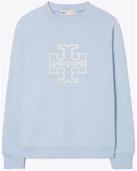 Tory Burch - Tory Burch Heavy French Terry Logo Crewneck - Lyst