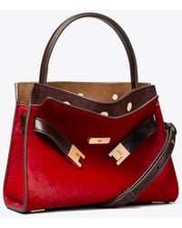 Tory Burch - Petite Lee Radziwill Calf Hair Double Bag - Lyst