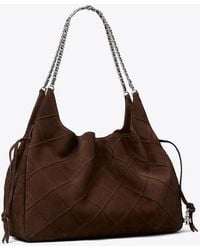 Tory Burch - Large Fleming Suede Tote - Lyst