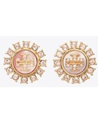 Tory Burch - Moondance Crystal Stud Earrings - Lyst