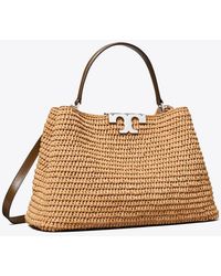 Tory Burch - Eleanor Raffia Satchel - Lyst