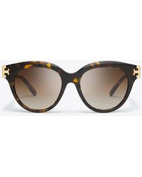 Tory Burch - Eleanor Round Sunglasses, One Size - Lyst